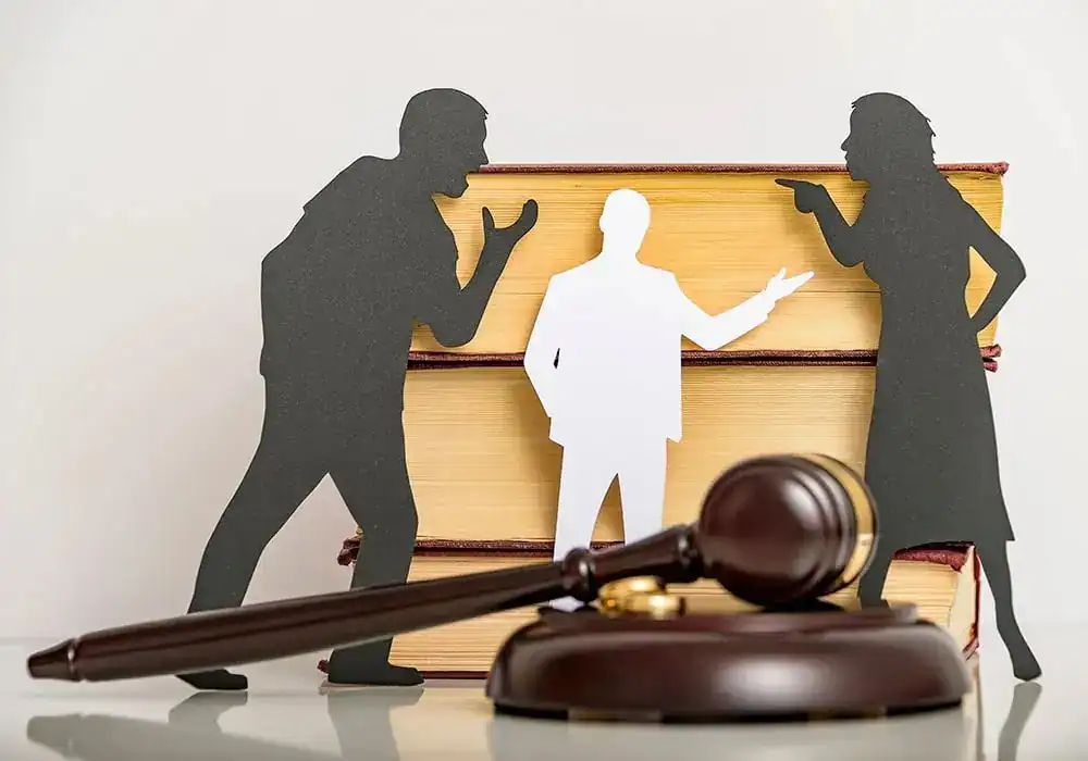 image of couple arguing through divorce Darlington